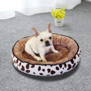 丸い形の犬用ベッドとして、2つの面が利用可能