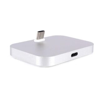 Yeebline Type C チャージャードック [アルミ合金] USB Type-C充電器スタンド クレードル充電ステーション iPhone 15シリーズ、Nexus 6P/5X、OnePlus 3T/3/2、その他のUSB-Cデバイスに対応 (シルバーアルミニウム)