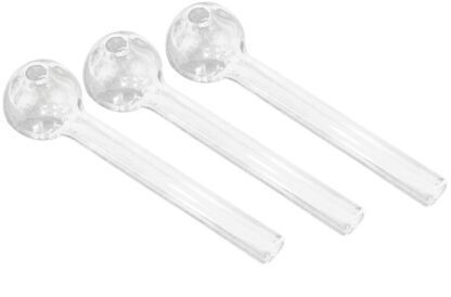 PHOENIX STAR 【厚め耐熱ガラス】 【3本セット】 ガラスパイプ ハッカパイプ メンソール 10.5cm 28mmφ glass pipe - 画像 (2)