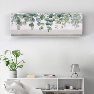 kaijoy エアコンカバー 室内機用カバー 室内機カバー 植物 緑の葉 菊 サボテン 猫など多柄 室内機用 壁掛け型 防塵 ホコリ対策 伸縮 洗濯 取り付け簡単 かわいい おしゃれ シンプル 柔らかく 丈夫 耐久性 人気 室内機 日焼け止め Kaijoy 緑の葉
