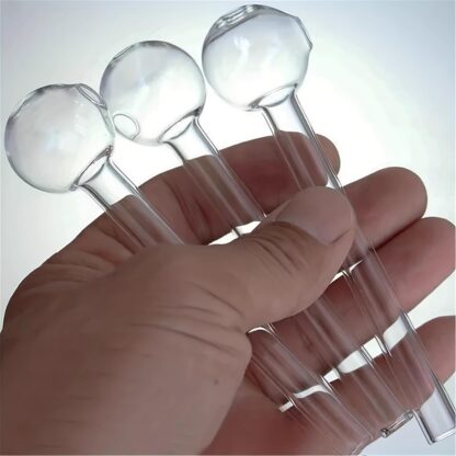 PHOENIX STAR 【厚め耐熱ガラス】 【3本セット】 ガラスパイプ ハッカパイプ メンソール 10.5cm 28mmφ glass pipe - 画像 (4)