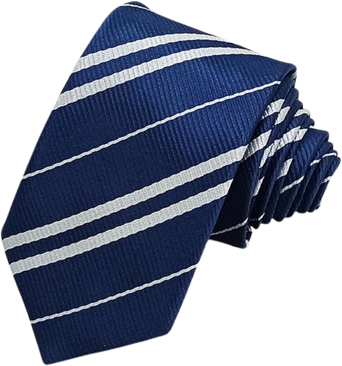 [eleeje] コスプレ ネクタイ for HARRY POTTER レイブンクロー風 (青) ボーダー柄 学園風 衣装 アクセサリー ハロウィン 仮装 コスチューム用小物 男女兼用